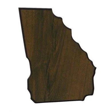 Georgia State Shaped Plaque (9"x12")