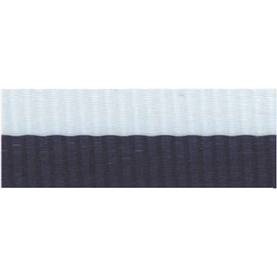 Navy Blue/White Neck Ribbon w/Snap Clip (1½")
