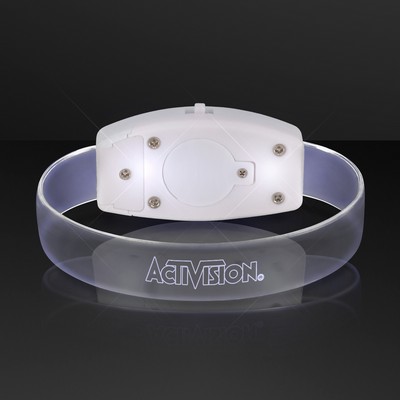 Laser Engraved - Galaxy Glow White LED Bracelets, Patent Pending - Domestic Print