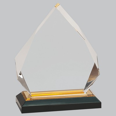 5 1/4" x 6 3/4" Gold Diamond Impress Acrylic Award