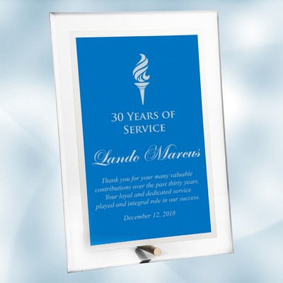 Acrylic Blue Complex Plaque (L)