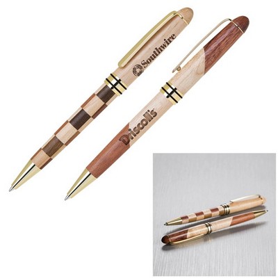 Unique Pattern Solid Wood Ballpoint Pen