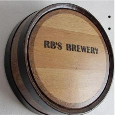 Oak Wood Barrel End Sign
