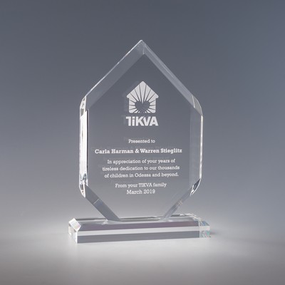 Modern Elemental Clear Acrylic Award with Base