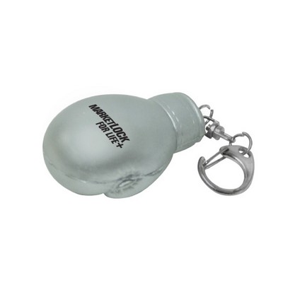 3"x2"x2" Black Promotional Boxing Glove Keychain