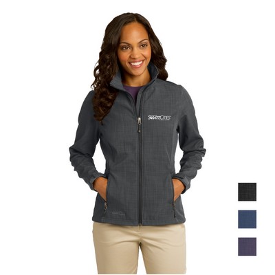 Eddie Bauer® Women's Shaded Crosshatch Soft Shell Embroidered Jacket