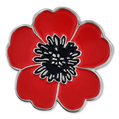 Poppy Flower Pin Magnetic Back