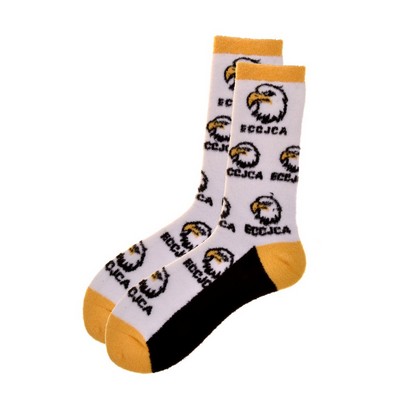 Custom Plush Fuzzy Mid Calf Crew Socks