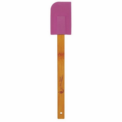 11¾" Purple Silicone Spatula w/ Bamboo Handle