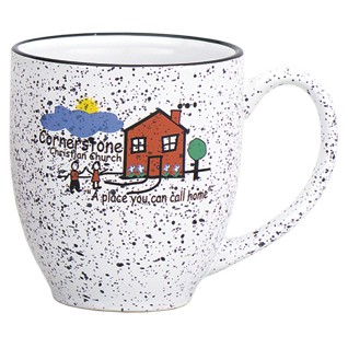 16 Oz. White Speckled Bistro Mug