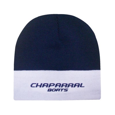 Knit Beanie w/Two Tone