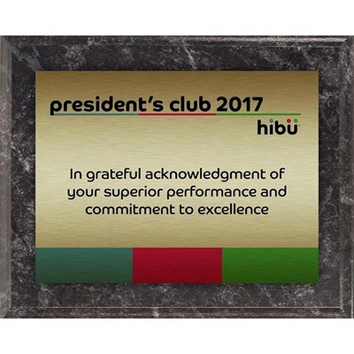 12" x 15" Sublimated Value Plaque - Black Marble