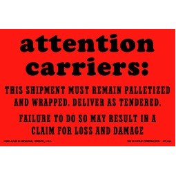 Attention Carriers Matte Paper Labels - 4" x 6"