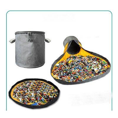 Large Play Mat and Toy Storage Organizer Bag / Children's Toy Storage Bucket/Bag