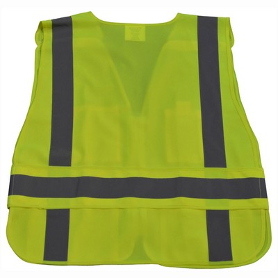 All Lime Solid Expandable Breakaway Public Safety Vest