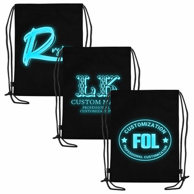 Glow In Dark Ink Non Woven Drawstring Bag