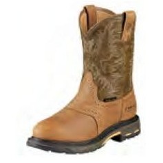Ariat® Workhog® Pull-On Composite Toe H2O Aged Bark/Army Green Boots