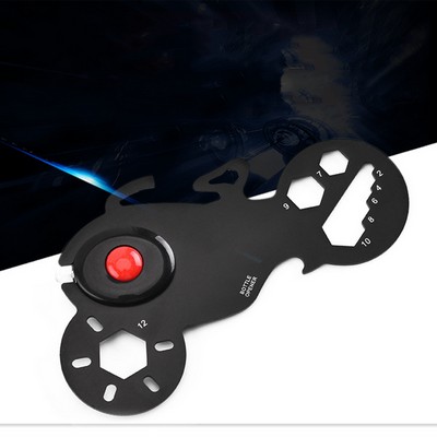 Motorbike Design Stainless Steel Gadget Multi Tools Card With LED Light