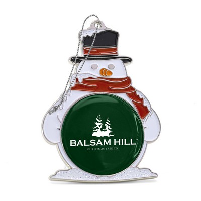 Classic Snowman w/Top Hat Holiday Ornament