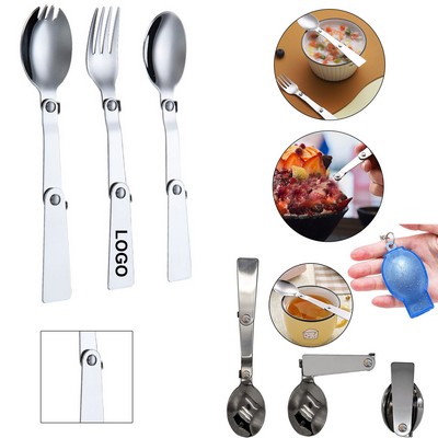 Portable Folding Stainless Steel Spoon