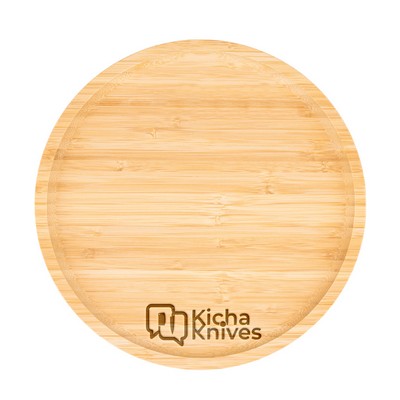 Round Bamboo Serving Tray (Engraved Imprint)