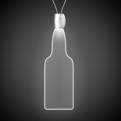 24" White Bottle Light-Up Pendant Necklace(Digi Print)