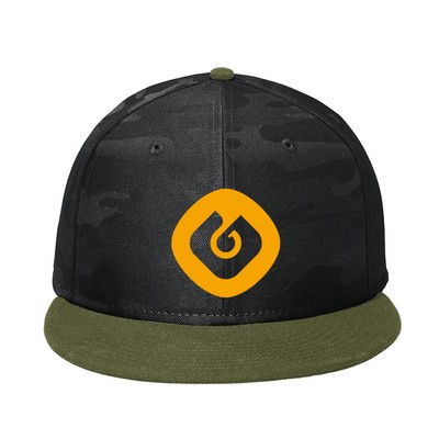 New Era® Camo Flat Bill Snapback Cap