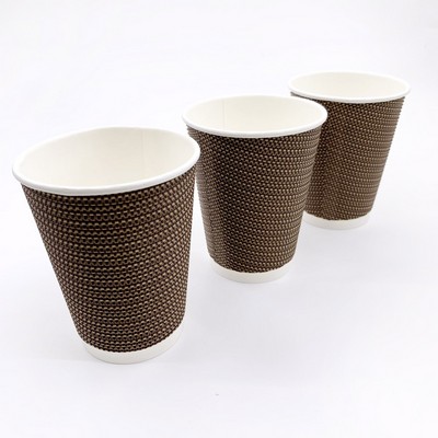 12oz Corrugated Paper Cup With PE Coating