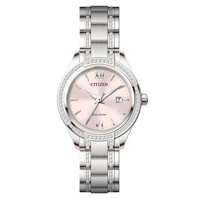 Citizen® Ladies' Silhouette Crystal Eco-Drive Stainless Steel Bracelet Watch