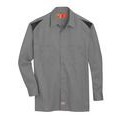 Dickie's® Men's Performance Long Sleeve Team Shirt - Smoke Gray/Black