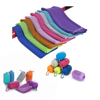 Cooling Towel in Carabiner Case