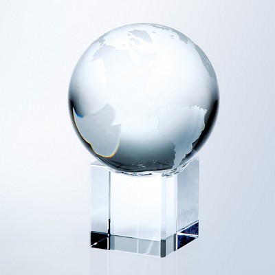 World Globe Award w/Cube Base