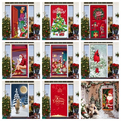 Weatherproof Polyester Fabric Holiday Door Banner