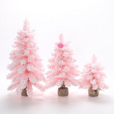 27" Pink Tabletop Christmas Tree