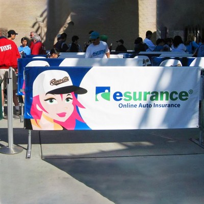 Custom Fence Cover Trade Show Crowd Control Barrier Cover