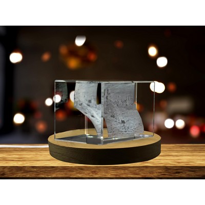 Impression Sunrise 3D Engraved Crystal Award w/LED Base Light