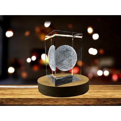 Planet Earth 3D Engraved Crystal Novelty Decor