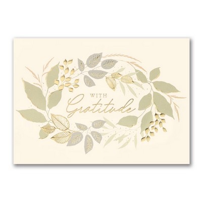 Gratitude Greenery Thanksgiving Card