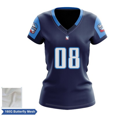 Women's Sublimation Butterfly Mesh Flag Football Jersey