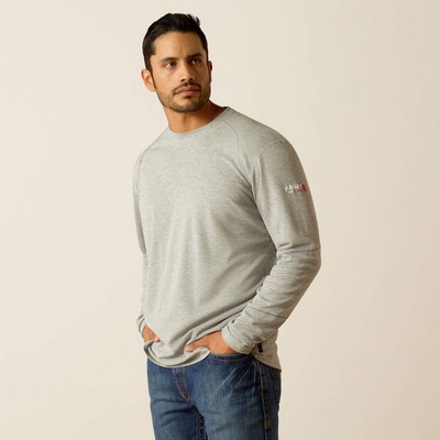 Ariat® FR Primo Men's Heather Gray Base Layer Long Sleeve Shirt