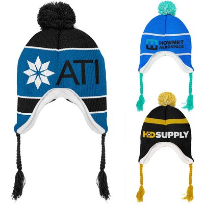 Jacquard Toboggan Beanie (5-6 Weeks Ocean)