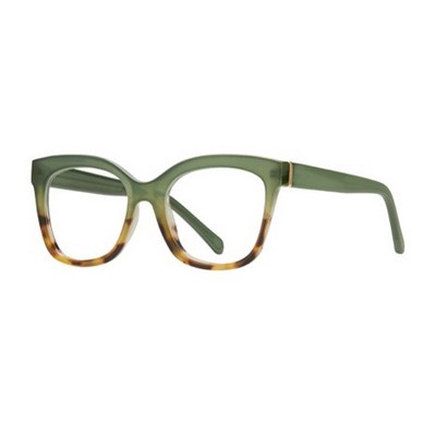 Morgan Eco-Process Green/Brown Tortoise Reading Glasses