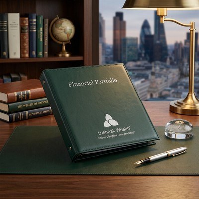 .5" Round Ring 11" x 8.5" Turned & Stitched Binder