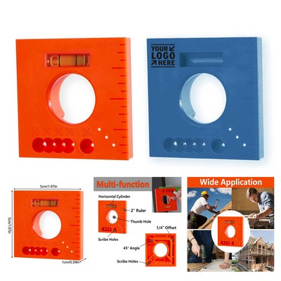 Marks Offset Ruler with Level 5" 1 Multifunction Ruler for Parallel Lines