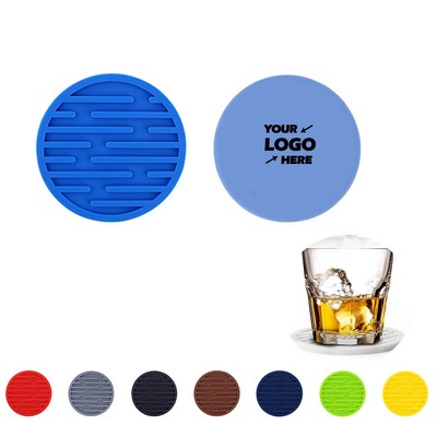 Anti-Slip Silicone Round Coasters