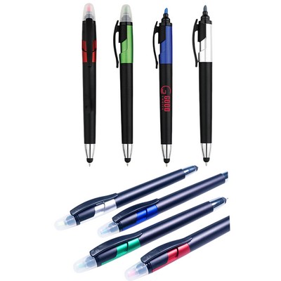 3" 1 Touch Screen Fluorescent Ballpoint Pen