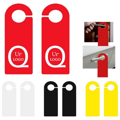 Pvc Custom Double-Sided Notched Door Hanger Sign