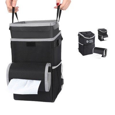 Car Waste Bin With Lid And Storage
