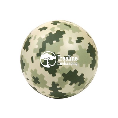 Digi Camo Round Stress Ball