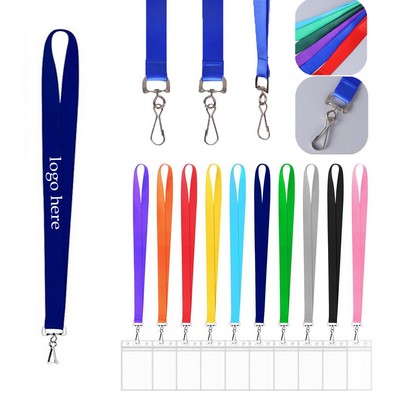 Costum Polyester Lanyard w/Metal J Hook